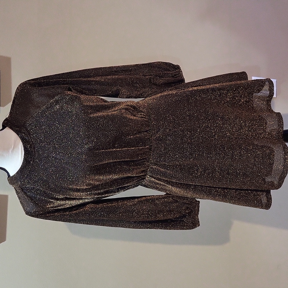 SHEIN Brown Bishop Sleeve Sundress for Cocktail - Picture 6 of 15